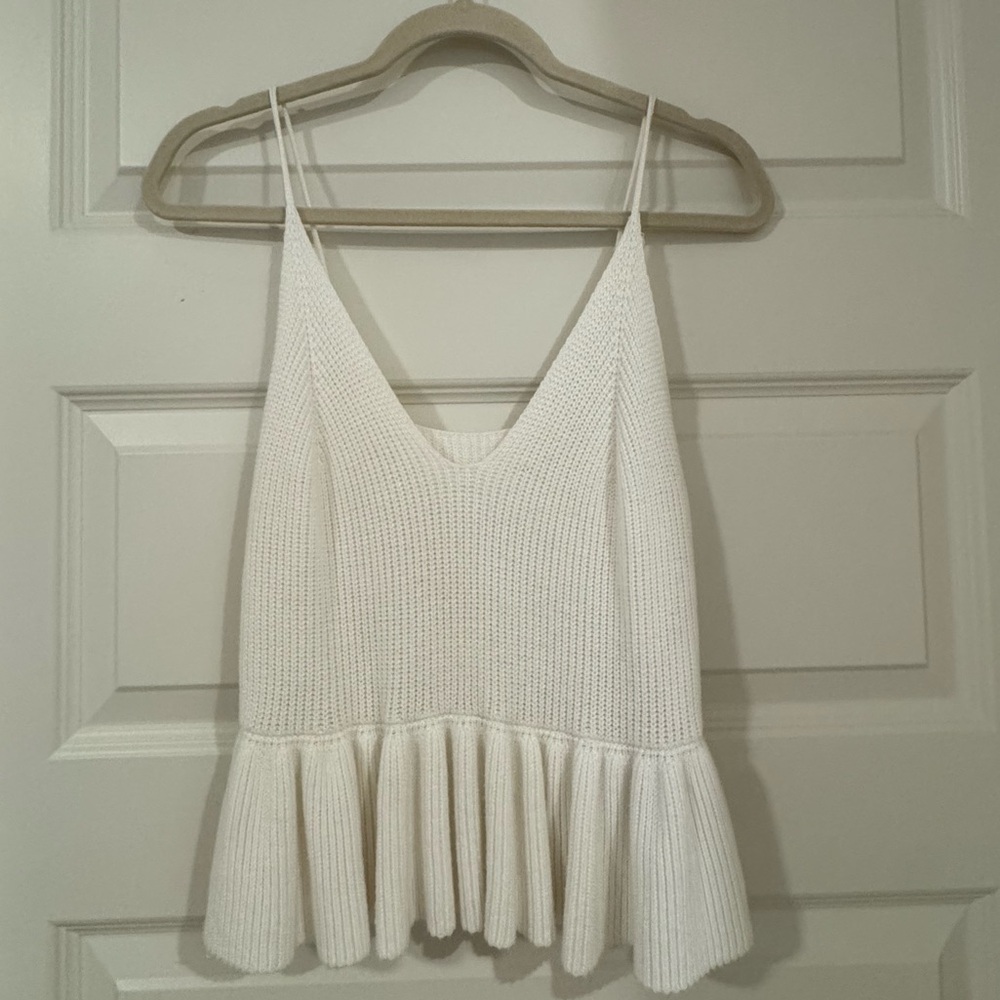 SHEIN White Peplum Camisole